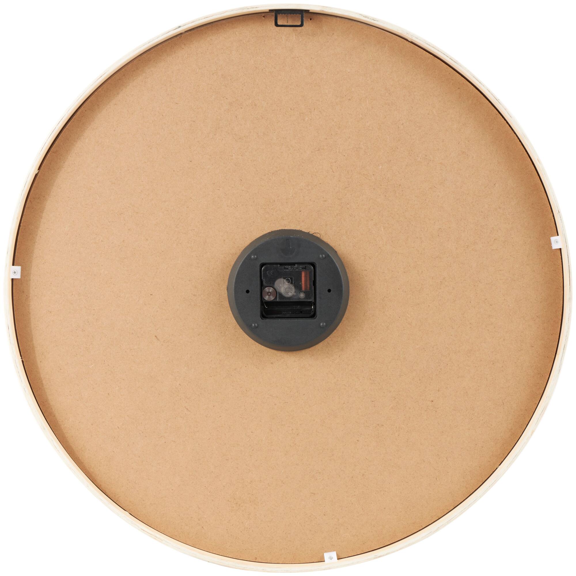 23.5" Natural Brown & Cream Tree Wall Clock
